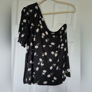 Maurices Black Floral Blouse